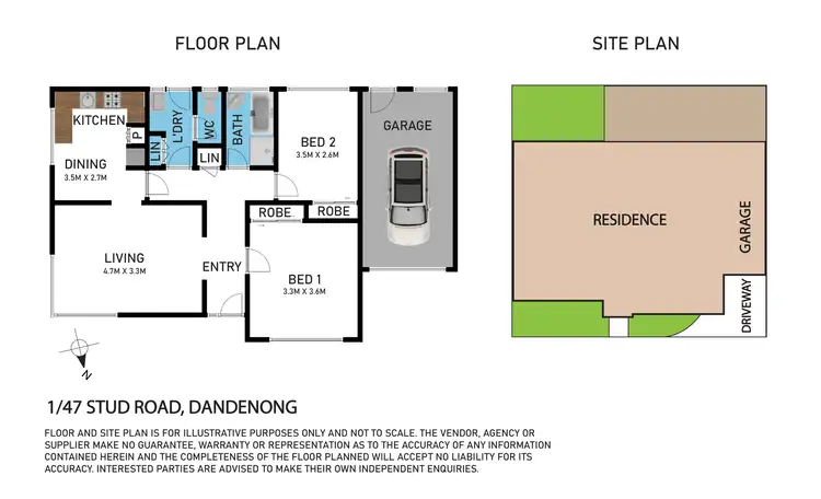 Floorplan of Homely unit listing, 1/47 Stud Road, Dandenong VIC 3175