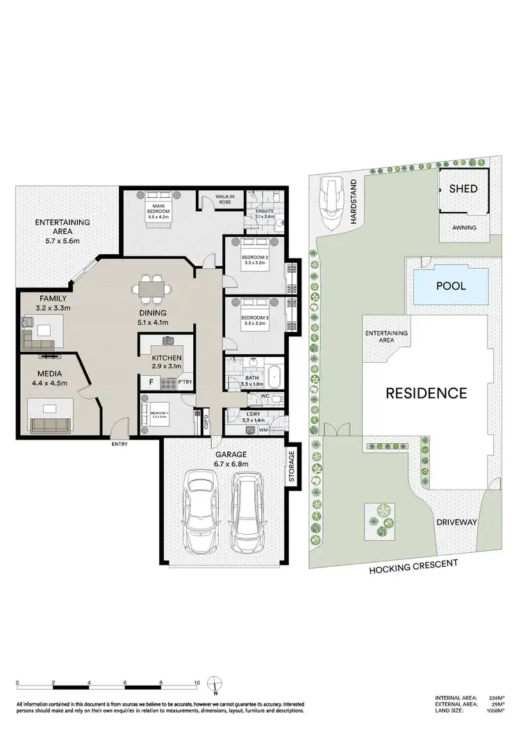 Floorplan of Homely house listing, 45 Hocking Crescent, Marian QLD 4753