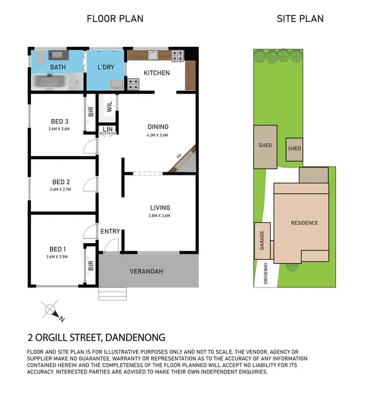 Floorplan of Homely house listing, 2 Orgill Street, Dandenong VIC 3175