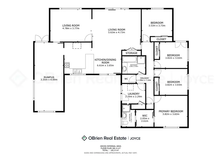 Floorplan of Homely house listing, 62-64 Glengarry Lane, Glenrowan VIC 3675