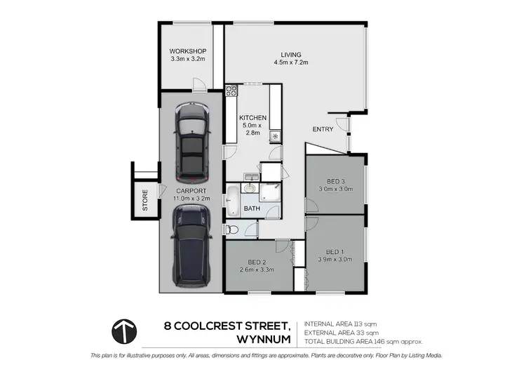 Floorplan of Homely house listing, 8 Coolcrest Street, Wynnum QLD 4178