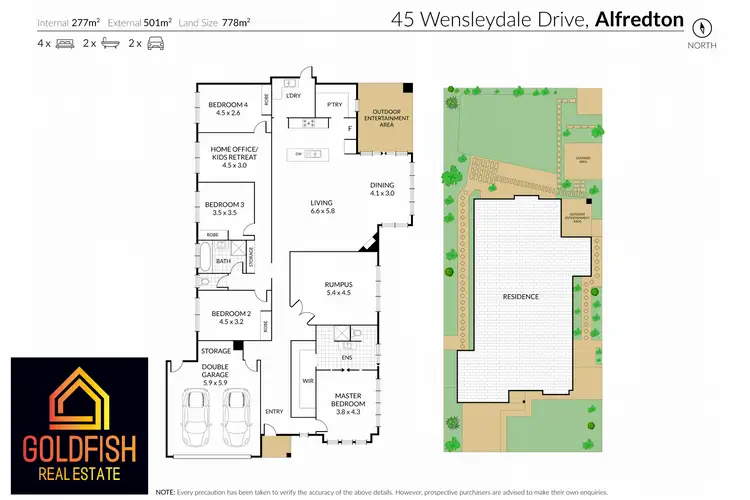 Floorplan of Homely house listing, 45 Wensleydale Drive, Alfredton VIC 3350
