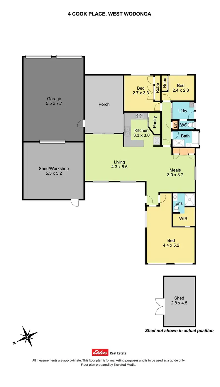 Floorplan of Homely house listing, 4 Cook Place, Wodonga VIC 3690