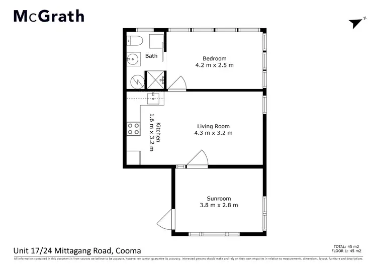 Floorplan of Homely unit listing, 17/24 Mittagang Road, Cooma NSW 2630