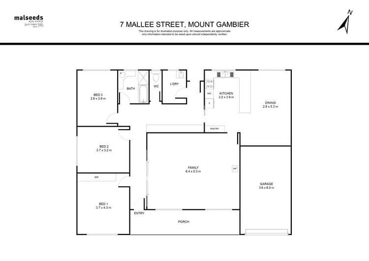 Floorplan of Homely house listing, 7 Mallee Street, Mount Gambier SA 5290