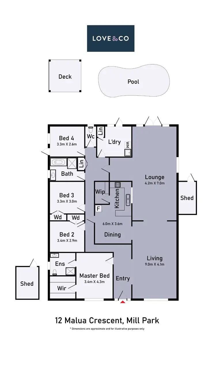Floorplan of Homely house listing, 12 Malua Crescent, Mill Park VIC 3082