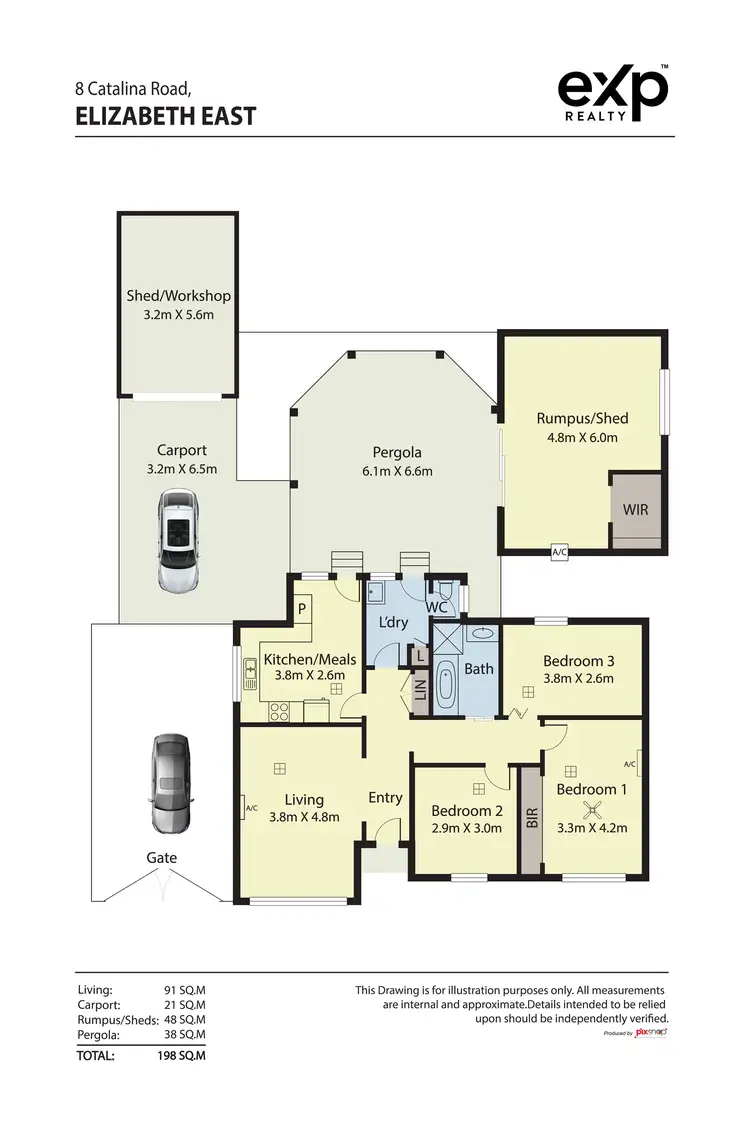 Floorplan of Homely house listing, 8 Catalina Road, Elizabeth East SA 5112
