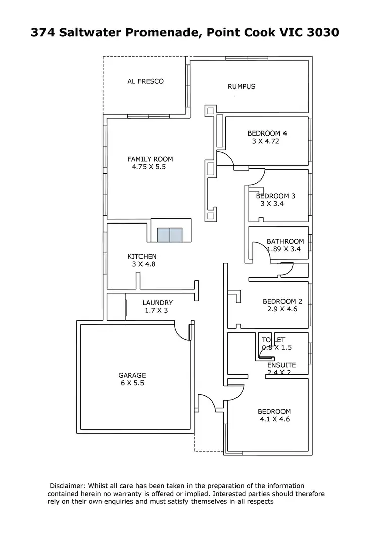 Floorplan of Homely house listing, 374 Saltwater Promenade, Point Cook VIC 3030