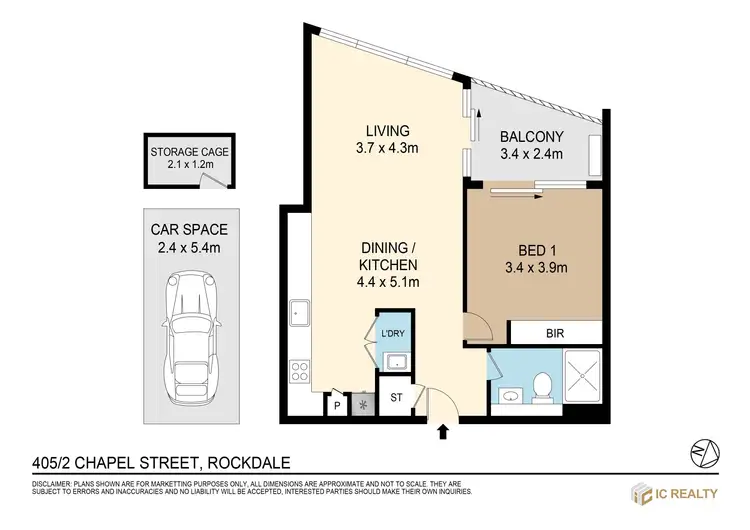 Floorplan of Homely apartment listing, 405/2 Chapel Street, Rockdale NSW 2216