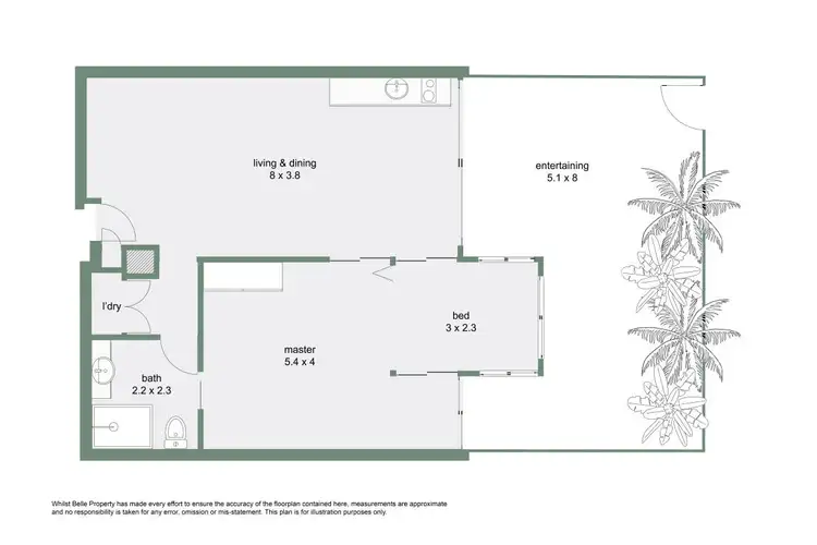Floorplan of Homely apartment listing, 2107/2-22 Veivers Road, Palm Cove QLD 4879