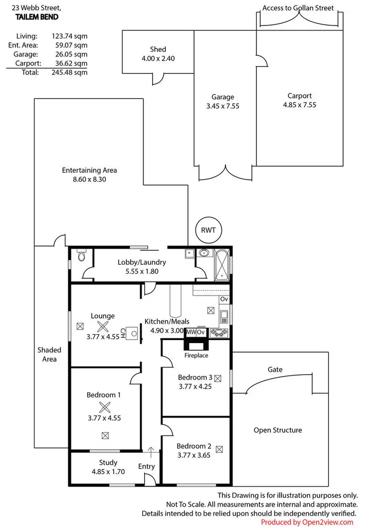 Floorplan of Homely house listing, 23 Webb Street, Tailem Bend SA 5260