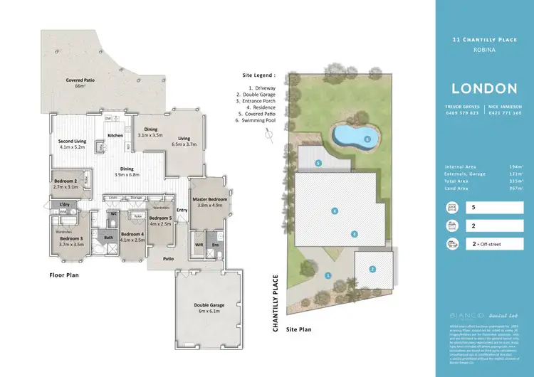 Floorplan of Homely house listing, 11 Chantilly Place, Robina QLD 4226