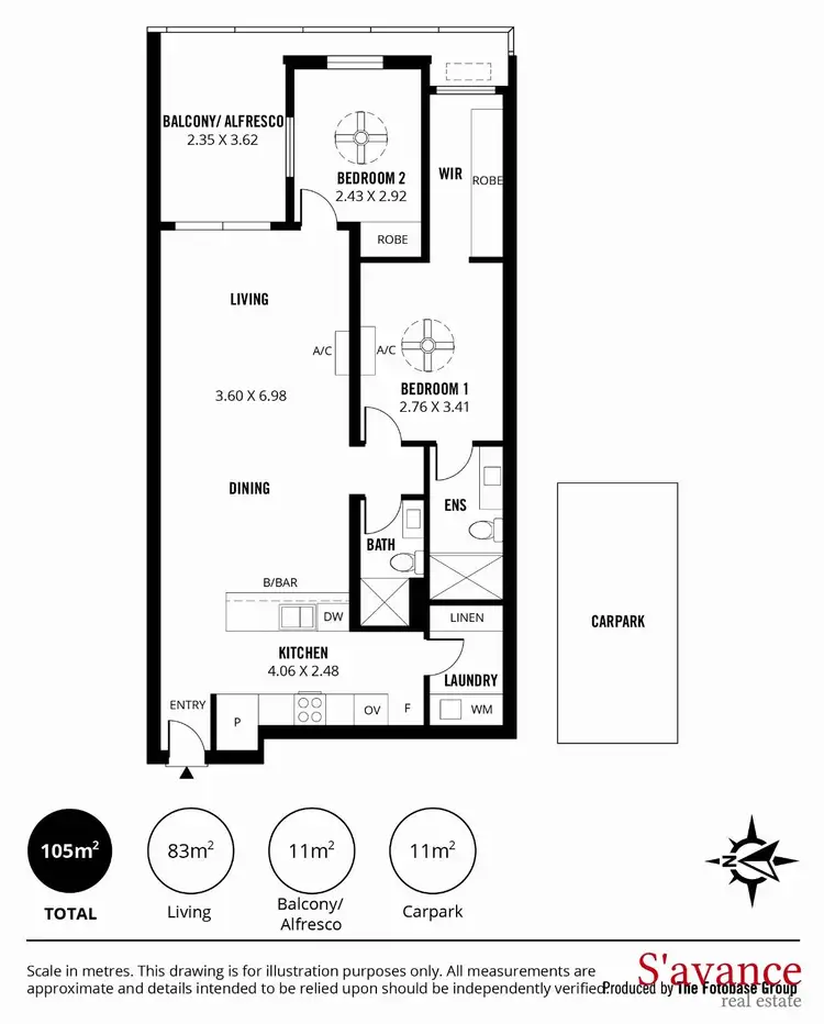 Floorplan of Homely apartment listing, 308/143 Halifax Street, Adelaide SA 5000