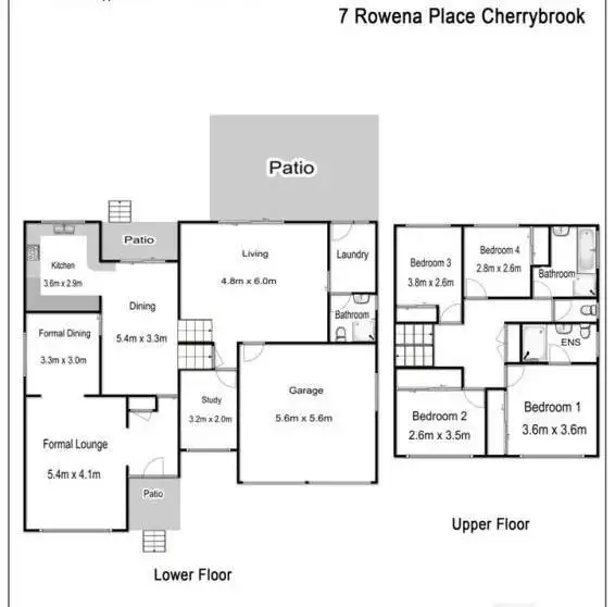 Floorplan of Homely house listing, 7 Rowena Place, Cherrybrook NSW 2126