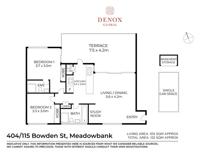 Floorplan of Homely apartment listing, 404/115 Bowden Street, Meadowbank NSW 2114