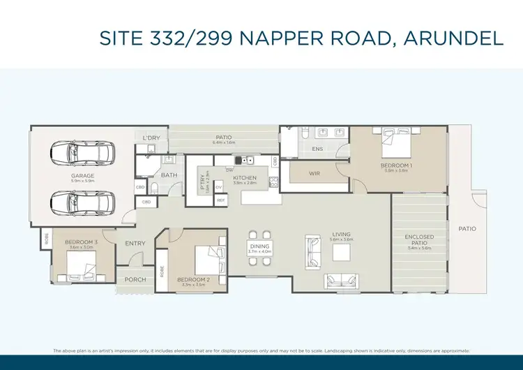 Floorplan of Homely retirement listing, 332/299 Napper Road, Arundel QLD 4214