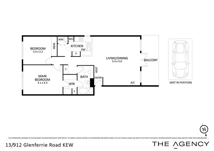 Floorplan of Homely apartment listing, 13/912 Glenferrie Road, Kew VIC 3101