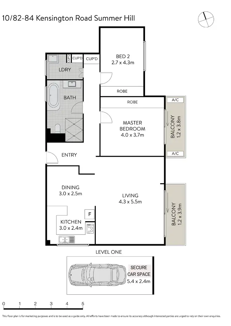 Floorplan of Homely apartment listing, 10/82-84 Kensington Road, Summer Hill NSW 2130
