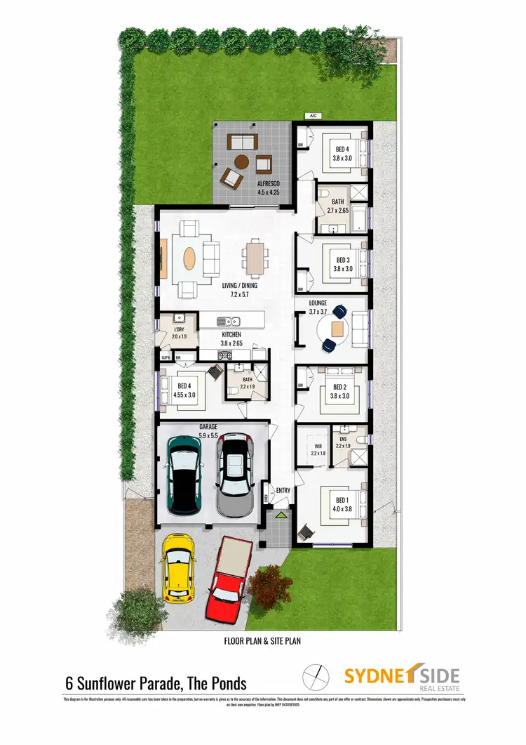 Floorplan of Homely house listing, 6 Sunflower Parade, The Ponds NSW 2769