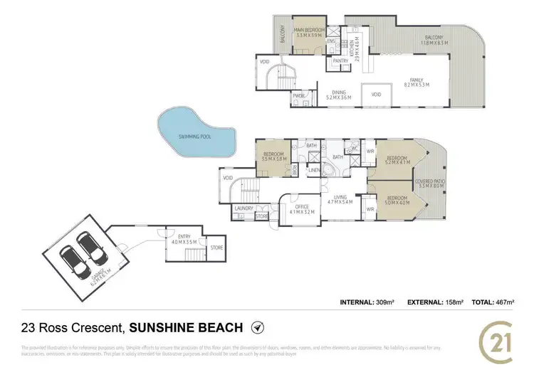 Floorplan of Homely house listing, 23 Ross Crescent, Sunshine Beach QLD 4567