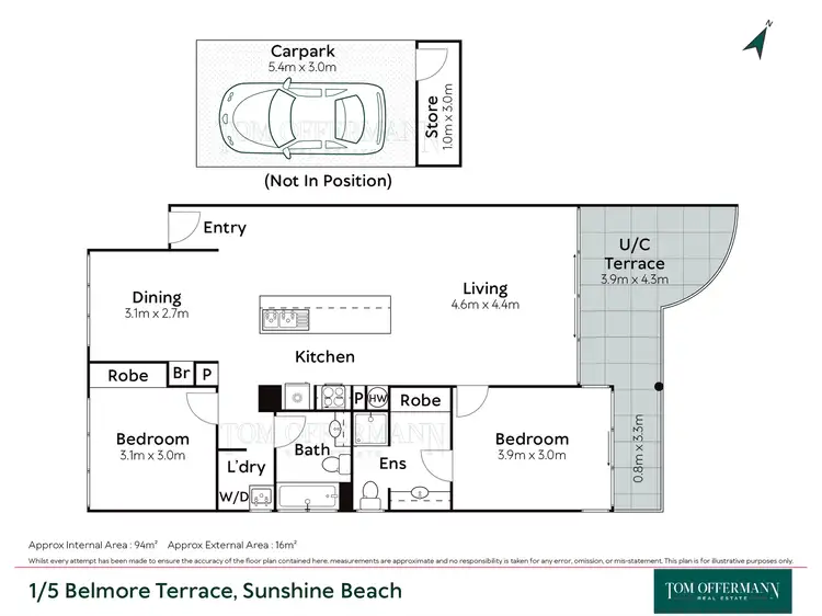 Floorplan of Homely unit listing, 1/5 Belmore Terrace, Sunshine Beach QLD 4567