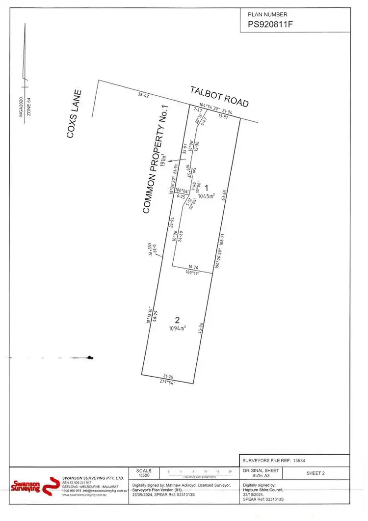 Floorplan of Homely land listing, 18A Talbot Road, Clunes VIC 3370