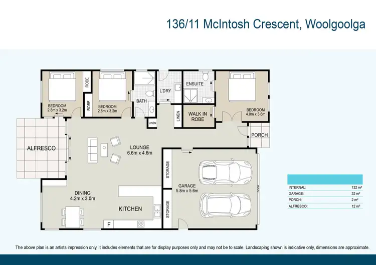 Floorplan of Homely retirement listing, 136/11 McIntosh Crescent, Woolgoolga NSW 2456