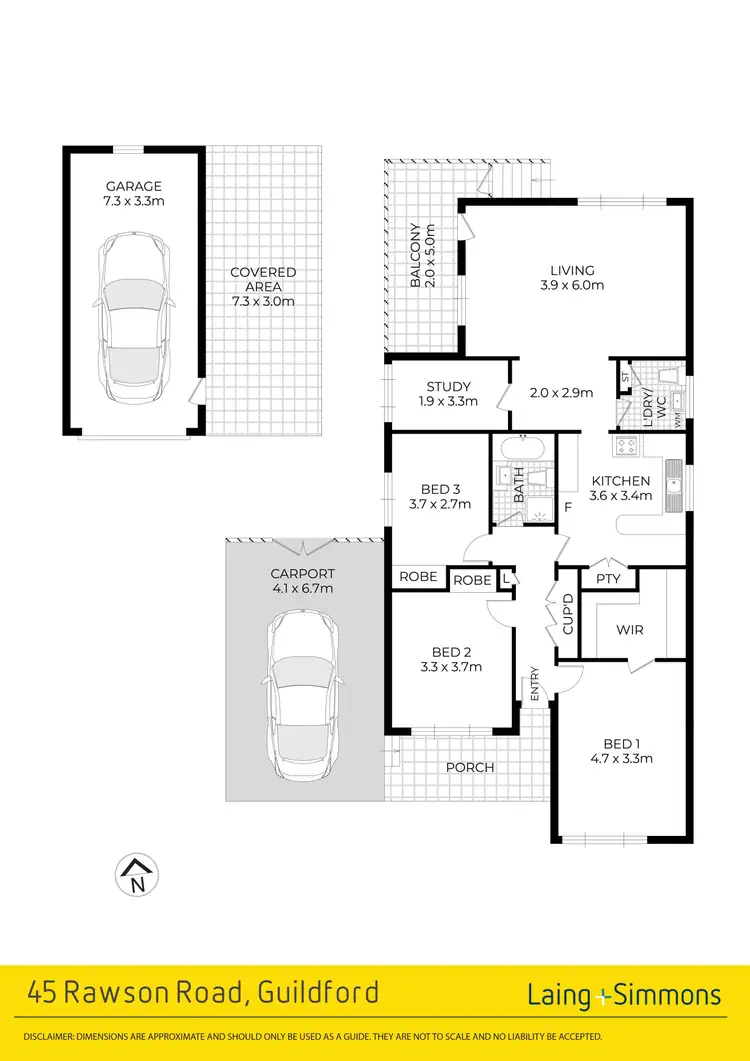 Floorplan of Homely house listing, 45 Rawson Road, Guildford NSW 2161
