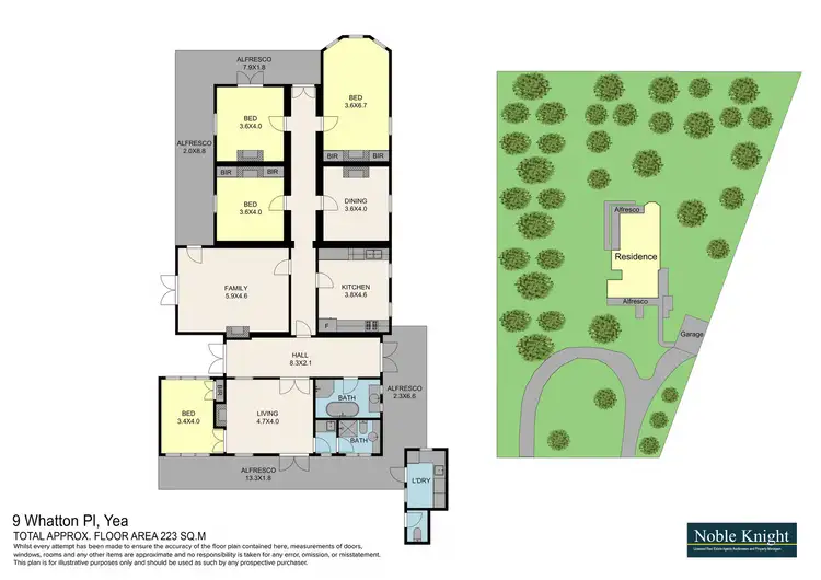 Floorplan of Homely house listing, 9 Whatton Place, Yea VIC 3717