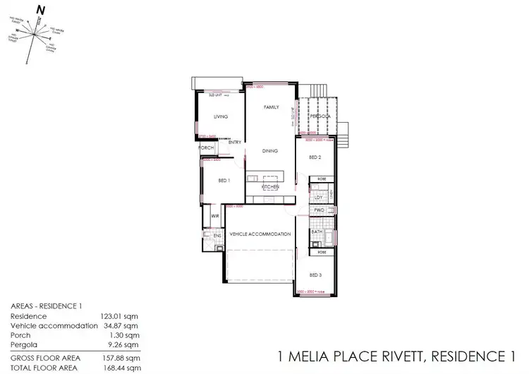Floorplan of Homely townhouse listing, 1/1 Melia Place, Rivett ACT 2611