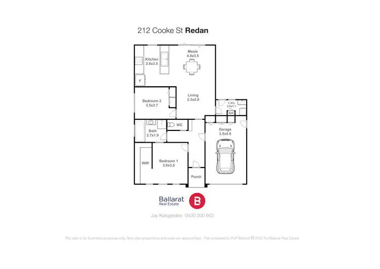 Floorplan of Homely house listing, 212 Cooke Street, Redan VIC 3350