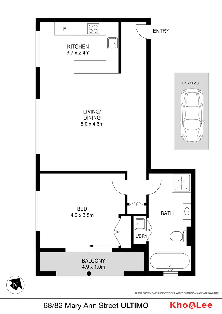 Floorplan of Homely apartment listing, 68/82 Mary Ann Street, Ultimo NSW 2007