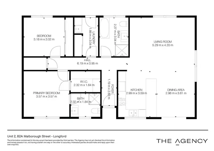 Floorplan of Homely unit listing, 2/82A Marlborough Street, Longford TAS 7301