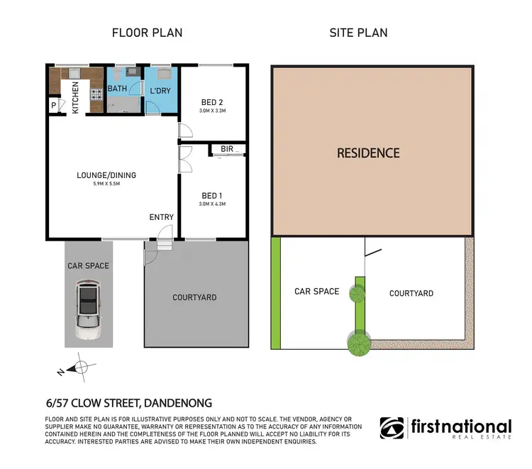 Floorplan of Homely unit listing, 6/57 Clow Street, Dandenong VIC 3175