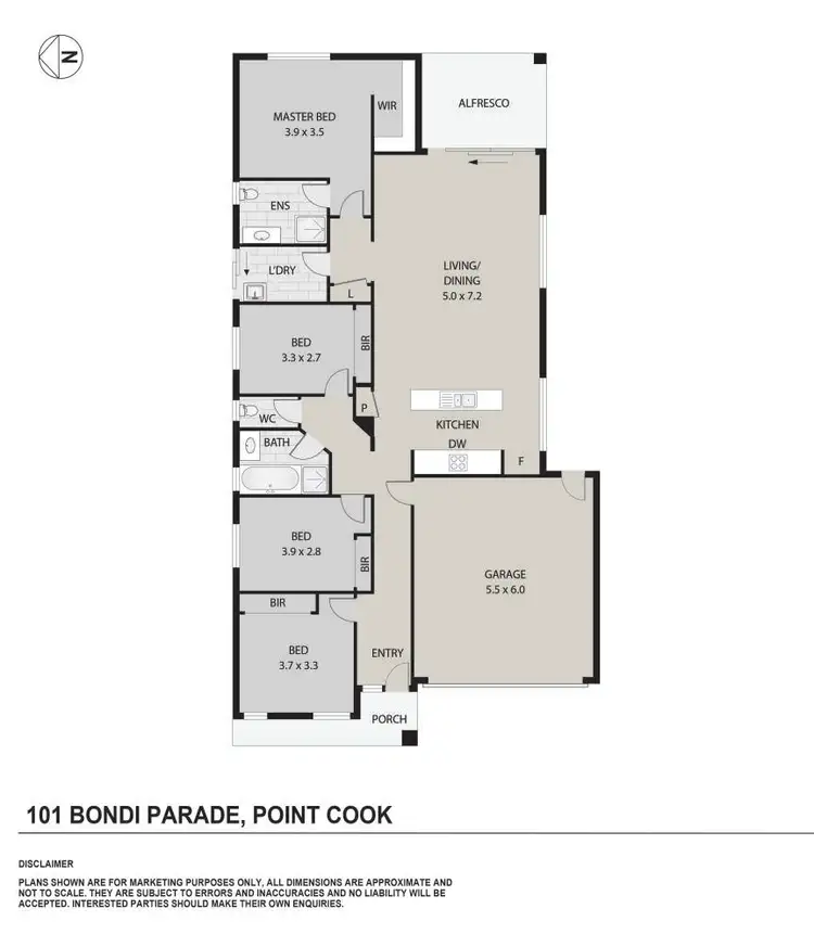 Floorplan of Homely house listing, 101 Bondi Parade, Point Cook VIC 3030