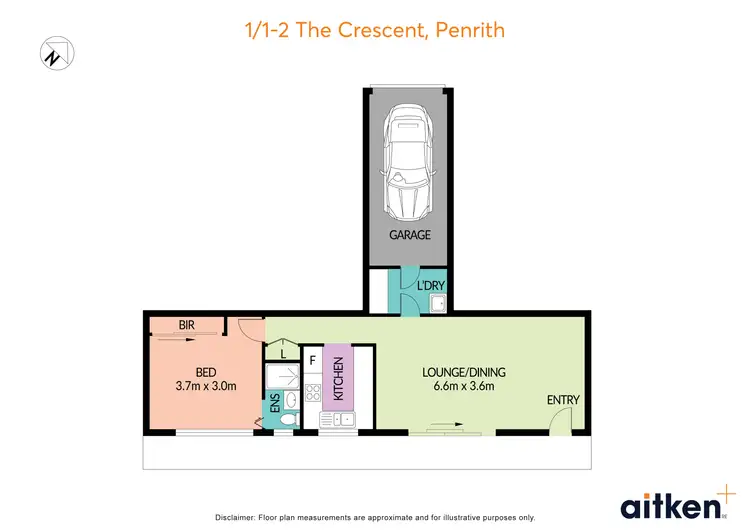 Floorplan of Homely unit listing, 1/1-2 The Crescent, Penrith NSW 2750