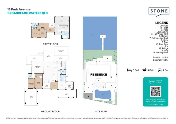Floorplan of Homely house listing, 16 Park Avenue, Broadbeach Waters QLD 4218