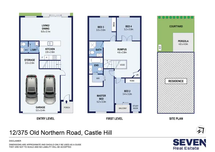 Floorplan of Homely townhouse listing, 12/375-379 Old Northern Road, Castle Hill NSW 2154