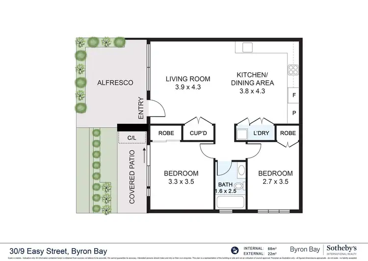 Floorplan of Homely unit listing, 30/9 Easy Street, Byron Bay NSW 2481