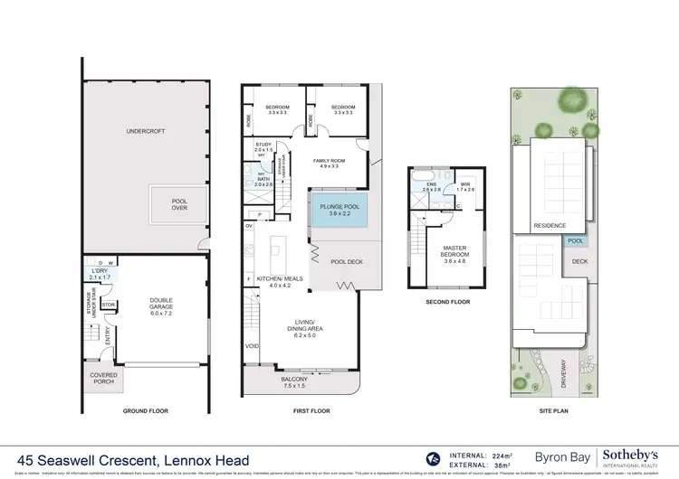 Floorplan of Homely semi-detached listing, 45B Seaswell Crescent, Lennox Head NSW 2478