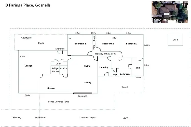 Floorplan of Homely house listing, 8 Paringa Place, Gosnells WA 6110