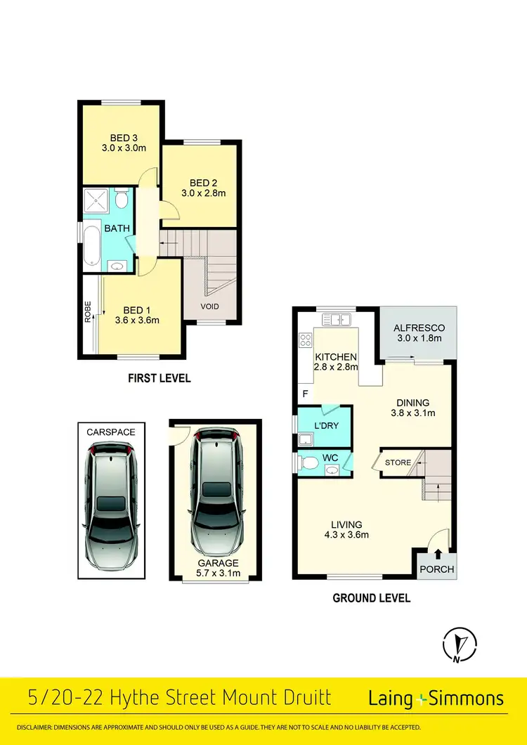 Floorplan of Homely townhouse listing, 5/20-22 Hythe Street, Mount Druitt NSW 2770