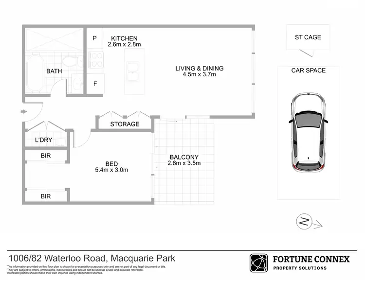 Floorplan of Homely apartment listing, A1006/82 WATERLOO Road, Macquarie Park NSW 2113