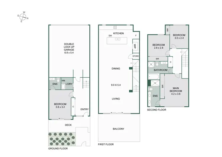 Floorplan of Homely townhouse listing, 13 McCaffery Place, Mordialloc VIC 3195