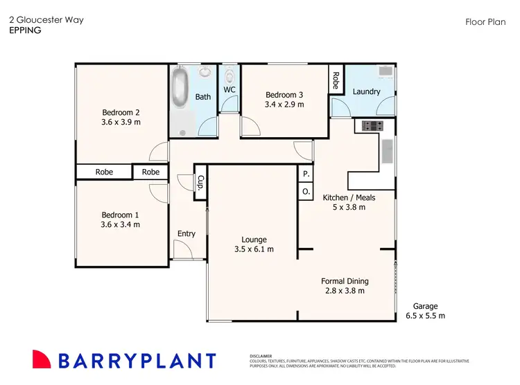 Floorplan of Homely house listing, 2 Gloucester Way, Epping VIC 3076