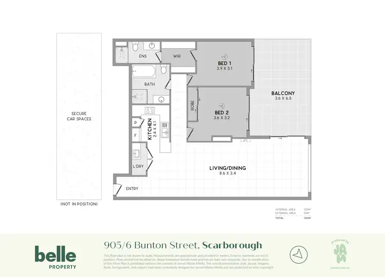 Floorplan of Homely apartment listing, 905/6 Bunton Street, Scarborough QLD 4020