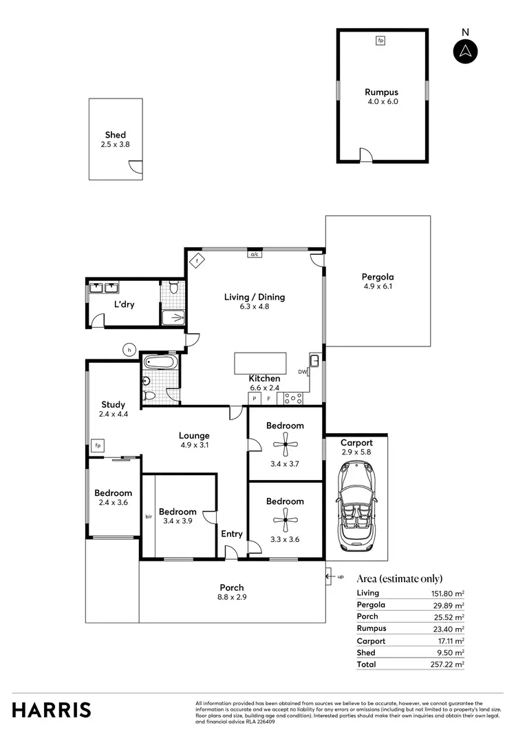 Floorplan of Homely house listing, 29 Dunn Street, Bridgewater SA 5155