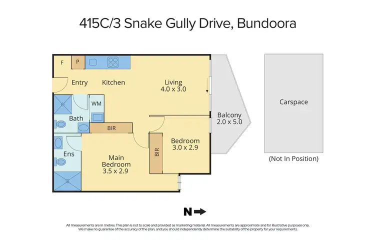 Floorplan of Homely apartment listing, 415c/3 Snake Gully Drive, Bundoora VIC 3083