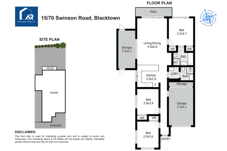 Floorplan of Homely villa listing, 15/70 Swinson Road, Blacktown NSW 2148