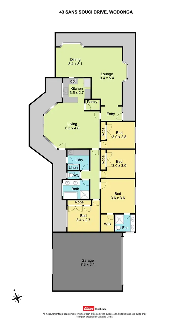 Floorplan of Homely house listing, 43 Sans Souci Drive, Wodonga VIC 3690